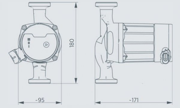 POMPA OBIEGOWA ELEKTRONICZNA DO C.O. 25/60 6/4&#039;&#039; (1 SZT)
