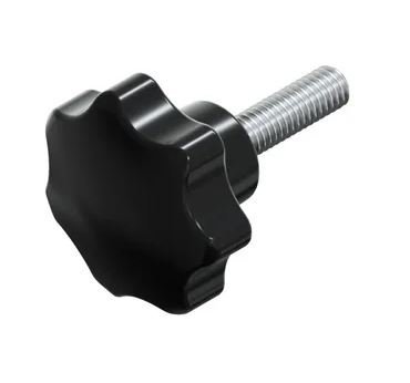 UCHWYT BAKELITOWY Z TRZPIENIEM CZARNY M6*15MM DIN6336L (1 SZT)