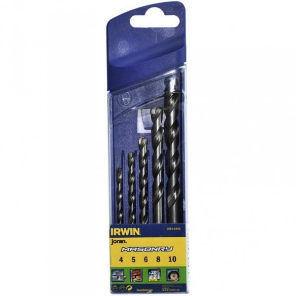 KOMPLET WIERTEŁ DO BETONU MASONRY 5 SZTUK 4-10MM (1 KPL)