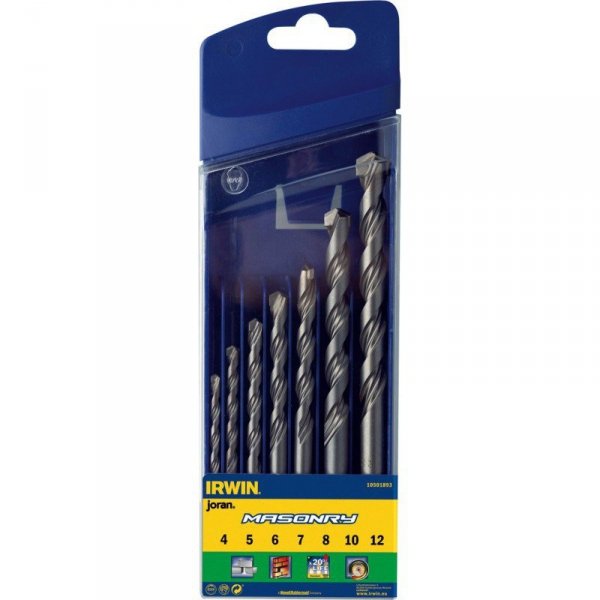 KOMPLET WIERTEŁ DO BETONU MASONRY 7 SZTUK 4-12MM (1 KPL)