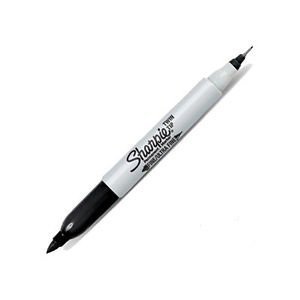 MARKER TWIN TIP CZARNY SHARPIE (1 SZT)