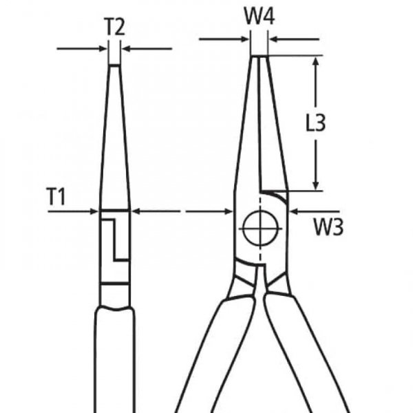 SZCZYPCE TNĄCE PÓŁOKRĄGŁE PROSTE 140MM (1 SZT)
