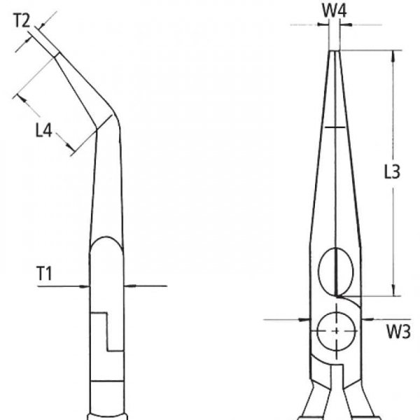 SZCZYPCE TNĄCE PÓŁOKRĄGŁE WYDŁUŻONE 200MM (1 SZT)