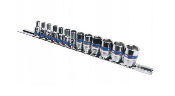 KOMPLET NASADEK 1/4&#039;&#039;6-KĄTNE 13 SZTUK 4-14MM KRÓTKIE (1 KPL)