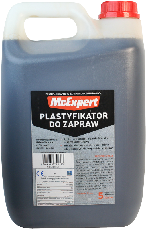 PLASTYFIKATOR DO ZAPRAW ZASTĘPUJĄCY WAPNO 5L (1 SZT)