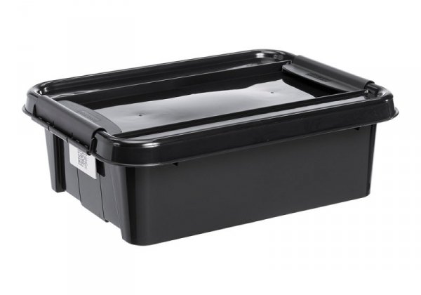 POJEMNIK PRO BOX 21L PŁASKI CZARNY, CZARNA POKRYWA (1 SZT)