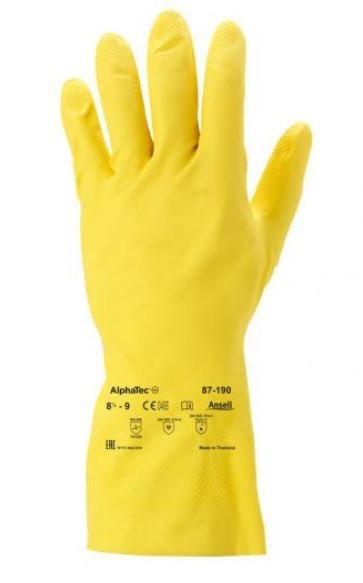 RĘKAWICE GUMOWE ANSELL ALPHATEC 87-190 ROZMIAR XL (12 PAR)