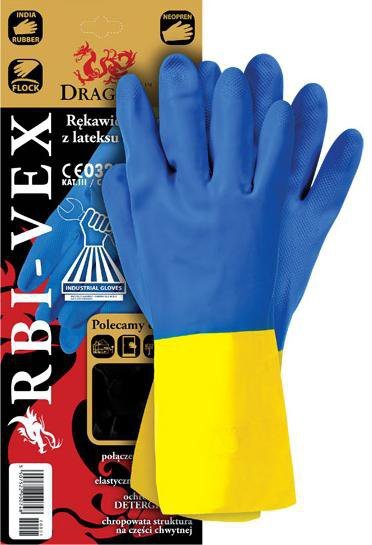 RĘKAWICE GUMOWE RBI-VEX ROZMIAR 8 (12 PAR)