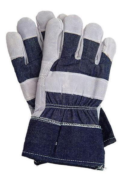 RĘKAWICE SKÓRA BYDLĘCA, DWOINA, JEANS RB (6 PAR)