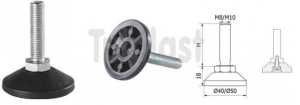 STOPKA REGULACYJNA OBROTOWO SKRĘCANA SR 03 FI 40 M10*50 790 (1 SZT)