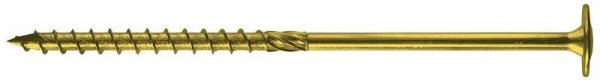 WKRĘT DO DREWNA Z KOŁNIERZEM NA TORX OCYNK ŻÓŁTY 8*140MM T40 (50 SZT)