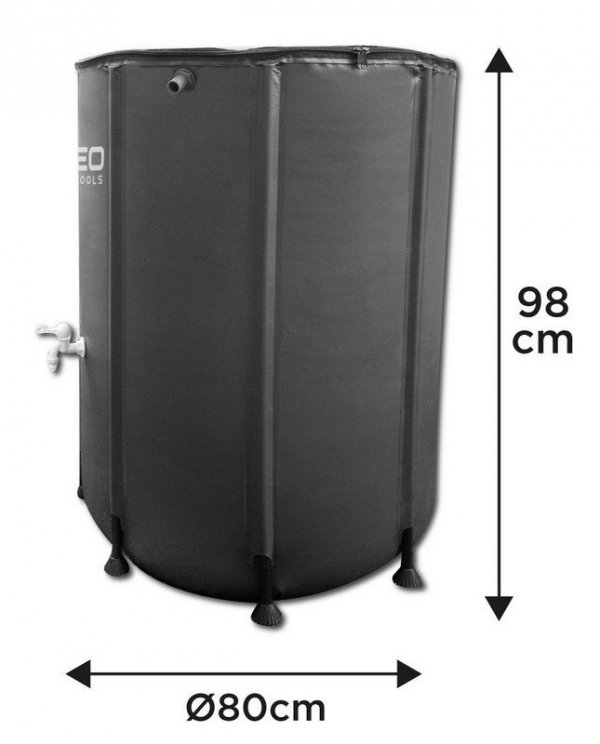 SKŁADANY POJEMNIK NA DESZCZÓWKĘ, 500 L, PVC (1 SZT)