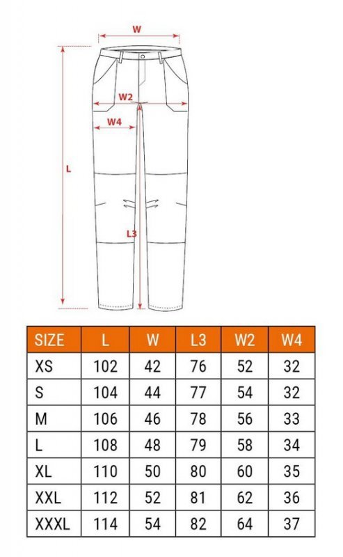SPODNIE ROBOCZE PREMIUM PRO ROZMIAR M (1 SZT)