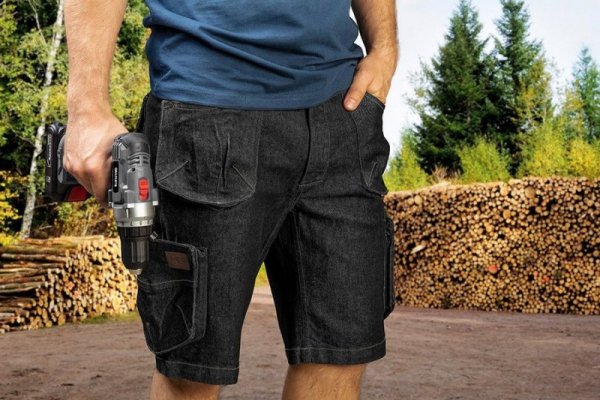 KRÓTKIE SPODENKI ROBOCZE DENIM, CZARNE L (1 SZT)