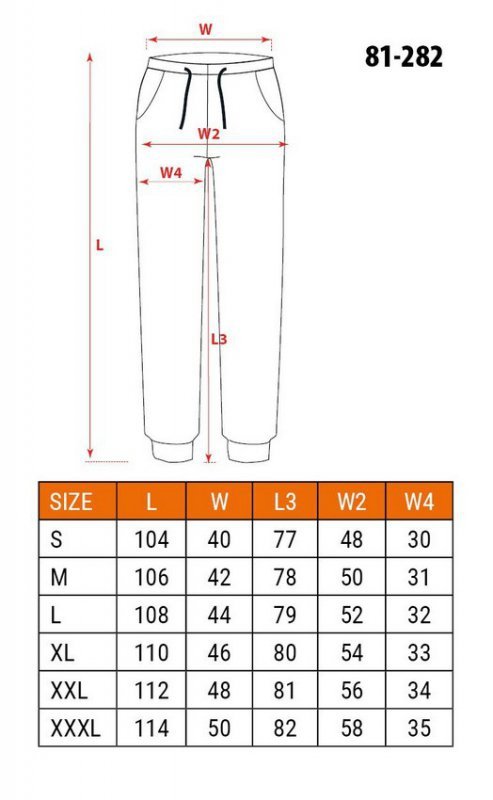 SPODNIE DRESOWE COMFORT CZARNO-SZARE ROZMIAR XXL (1 SZT)