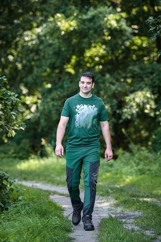 SPODNIE ROBOCZE OUTDOOR ZIELONO-SZARE ROZMIAR XL (1 SZT)