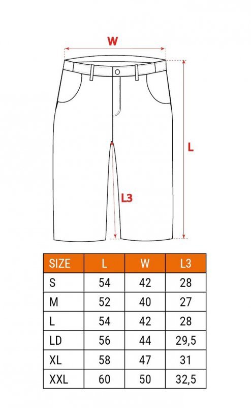 KRÓTKIE SPODENKI BASIC, ROZMIAR LD/54 (1 SZT)