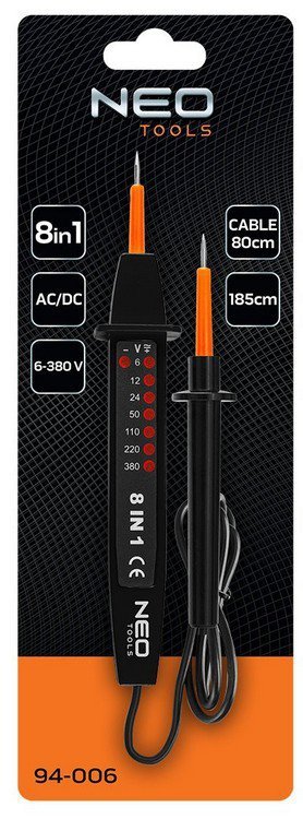 WIELOFUNKCYJNY TESTER NAPIĘCIA 8 W 1 AC/DC 6-380V (1 SZT)