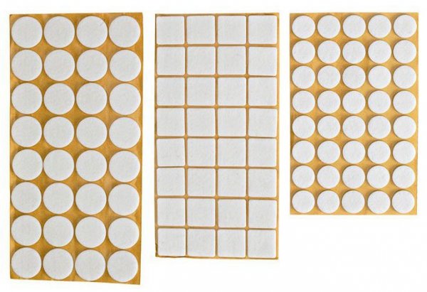 PODKŁADKA FILCOWA BLISTER CZARNA 20*20MM - 20SZT (1 SZT)