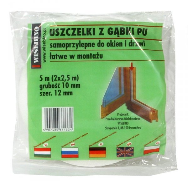 USZCZELKA GĄBKA 10*8MM 6M (1 SZT)