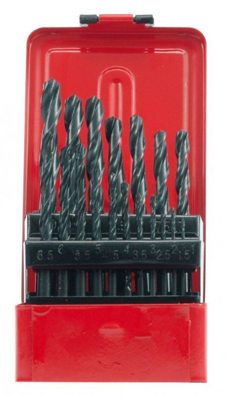 KOMPLET WIERTEŁ DO METALU 1-10MM 19SZT. (1 KPL)