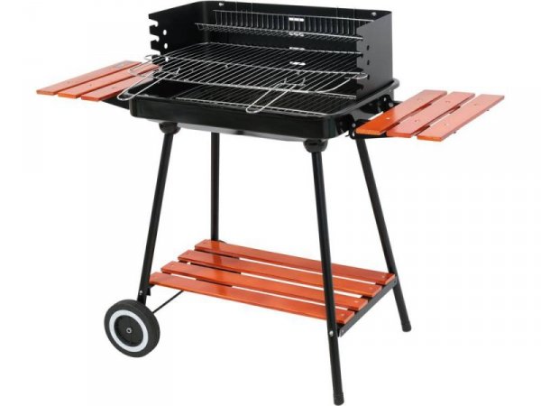 GRILL WĘGLOWY Z PÓŁKAMI, RUSZT 53X33CM (1 SZT)