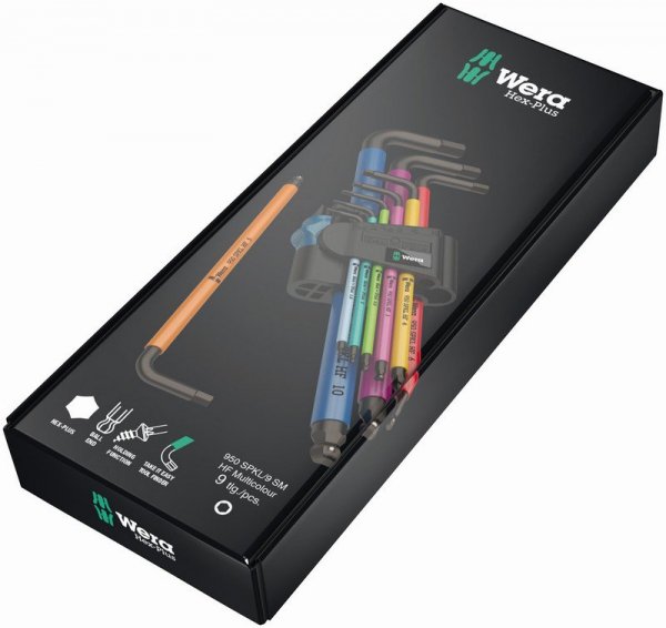 ZESTAW KLUCZY TRZPIENIOWYCH Z KULKĄ BLACKLASER 9 SZTUK (1 KPL)