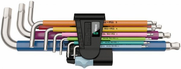 ZESTAW KLUCZY IMBUSOWYCH TRZPIENIOWYCH HEX PLUS 9SZT (1 KPL)