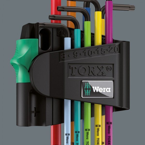 ZESTAW KLUCZY TRZPIENIOWYCH TORX MULTICOLOUR TX8-TX40 (1 KPL)