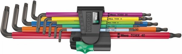ZESTAW KLUCZY TRZPIENIOWYCH TORX 967/9 TX XL MULTIC TX8-TX40 (1 KPL)