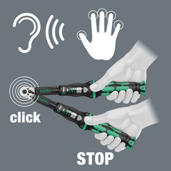 KOMPLET KLUCZY DYNAMOMETR.CLICK-TORQUE DO KOŃC.WTYKOWYCH 4CZ (1 KPL)