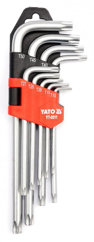 KLUCZE TORX T10-T50 ZESTAW 9-CZĘŚCIOWY (1 KPL)