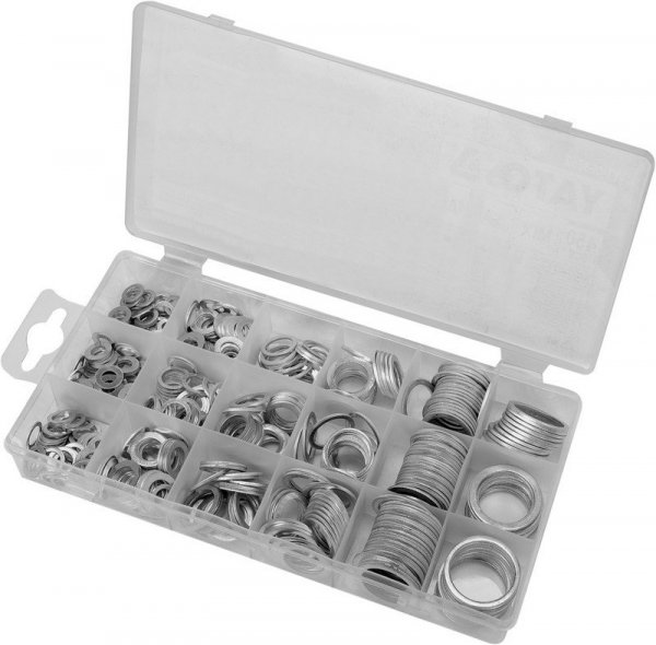 ZESTAW PODKŁADEK ALUMINIOWYCH 450 SZT. MIX ROZMIARÓW (1 KPL)