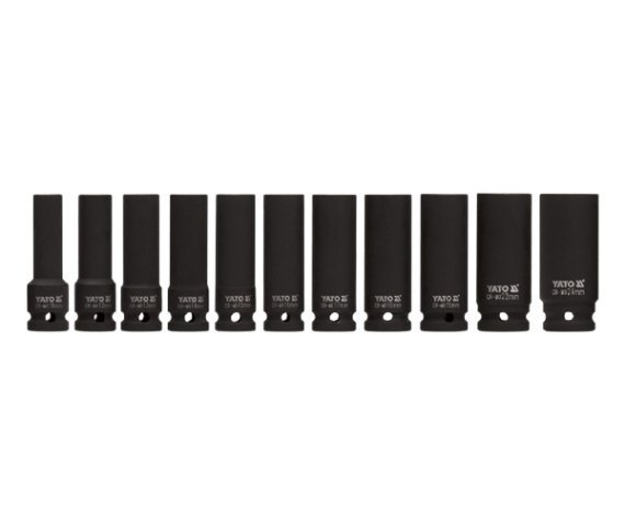 KOMPLET NASADEK UDAROWYCH 1/2&#039;&#039; DŁUGICH 11-SZTUKOWY (1 KPL)