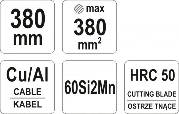 NOŻYCE ZAPADKOWE DO KABLI 380MM L-330 (1 SZT)