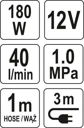 KOMPRESOR SAMOCHODOWY Z LAMPĄ LED 180W (1 SZT)