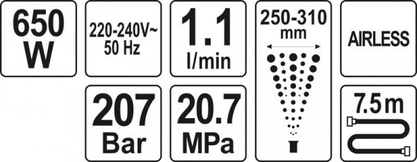 AGREGAT MALARSKI HYDRODYNAMICZNY 650W (1 SZT)