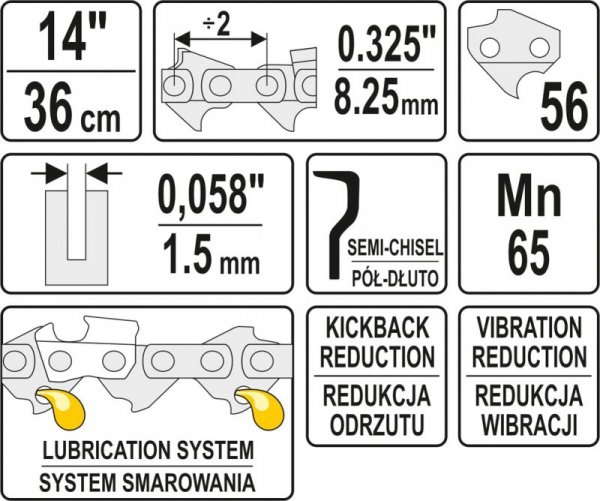ŁAŃCUCH TNĄCY DO PILARKI 13&#039;&#039; .325 1.5MM 56Z (1 SZT)