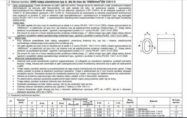 TULEJA ZACISKOWA ALUMINIOWA DO LIN 1MM (1 SZT)