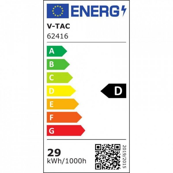 Panel LED V-TAC 29W 600x600 120Lm/W PMMA VT-6129 4000K 3480lm