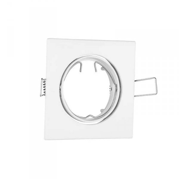 Oczko V-TAC GU10 Kwadrat Ruchome Białe VT-779-WH-SQ