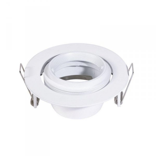 Oczko V-TAC GU10 Ruchome Uchylna Ślimak Białe VT-700W