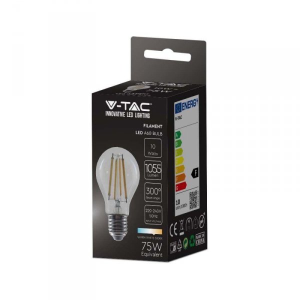 Żarówka LED V-TAC 10W Filament E27 A67 VT-1981 3000K 1055lm