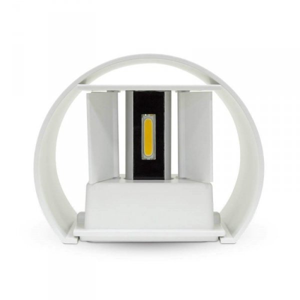 Oprawa Ścienna 6W V-TAC Góra Dół Regulowana Biały Okrągły IP65 Bridgelux VT-756-W 3000K 700lm