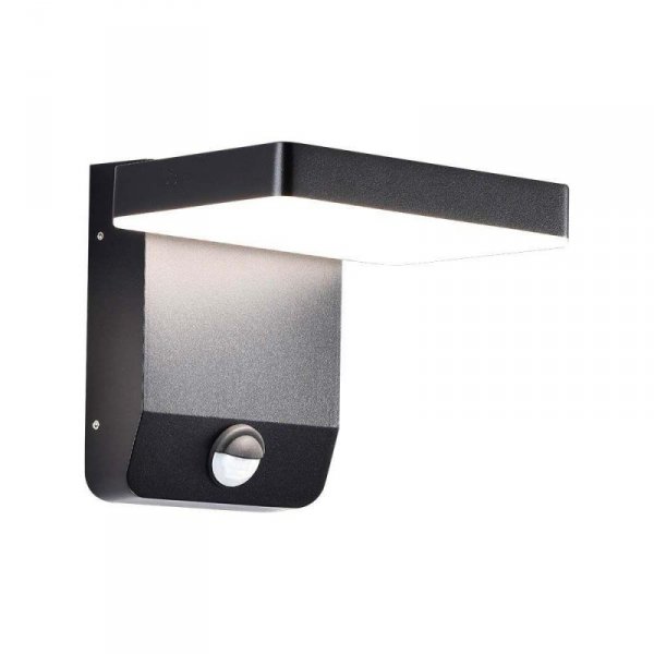 Projektor oprawa elewacyjna V-TAC 17W czujnik ruchu czarna IP65 VT-11020S 4000K 2580lm