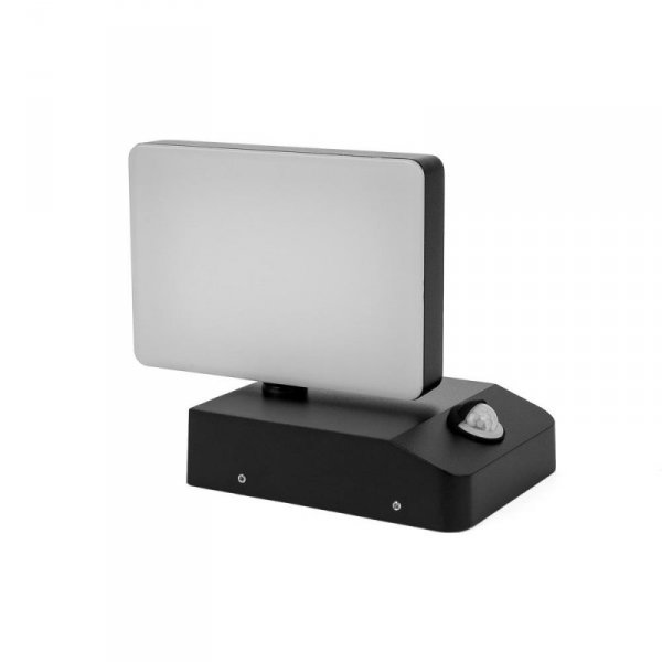 Projektor oprawa elewacyjna V-TAC 17W czujnik ruchu czarna IP65 VT-11020S 4000K 2580lm