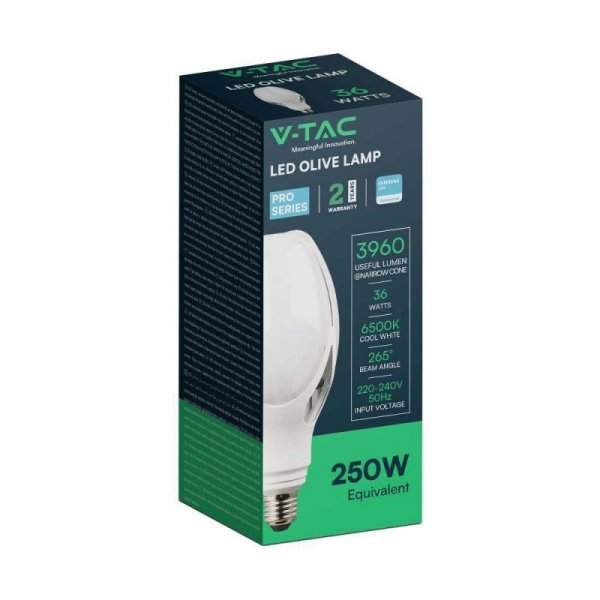 Żarówka LED V-TAC SAMSUNG CHIP 36W E27 110Lm/W VT-240 4000K 3960lm