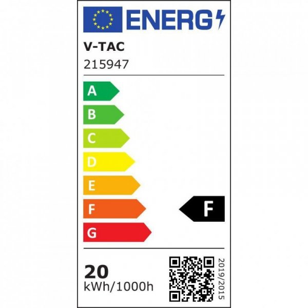 Projektor LED V-TAC 20W SMD E-Series Czarny VT-4021 4000K 1620lm