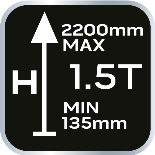 Podnośnik warsztatowy 2 t, 25-2382 mm, żuraw