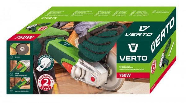 Szlifierka kątowa 750W, tarcza 125 x 22.2 mm, obroty 12 000 min⁻¹
